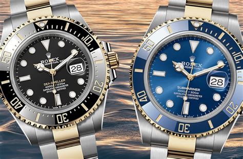 rolex submariner and sea dweller|seadweller vs submariner.